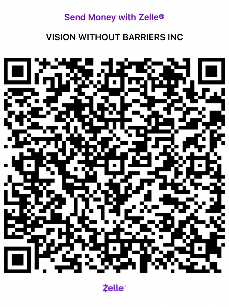 Donate QR Code to go to Zelle website to make a donation